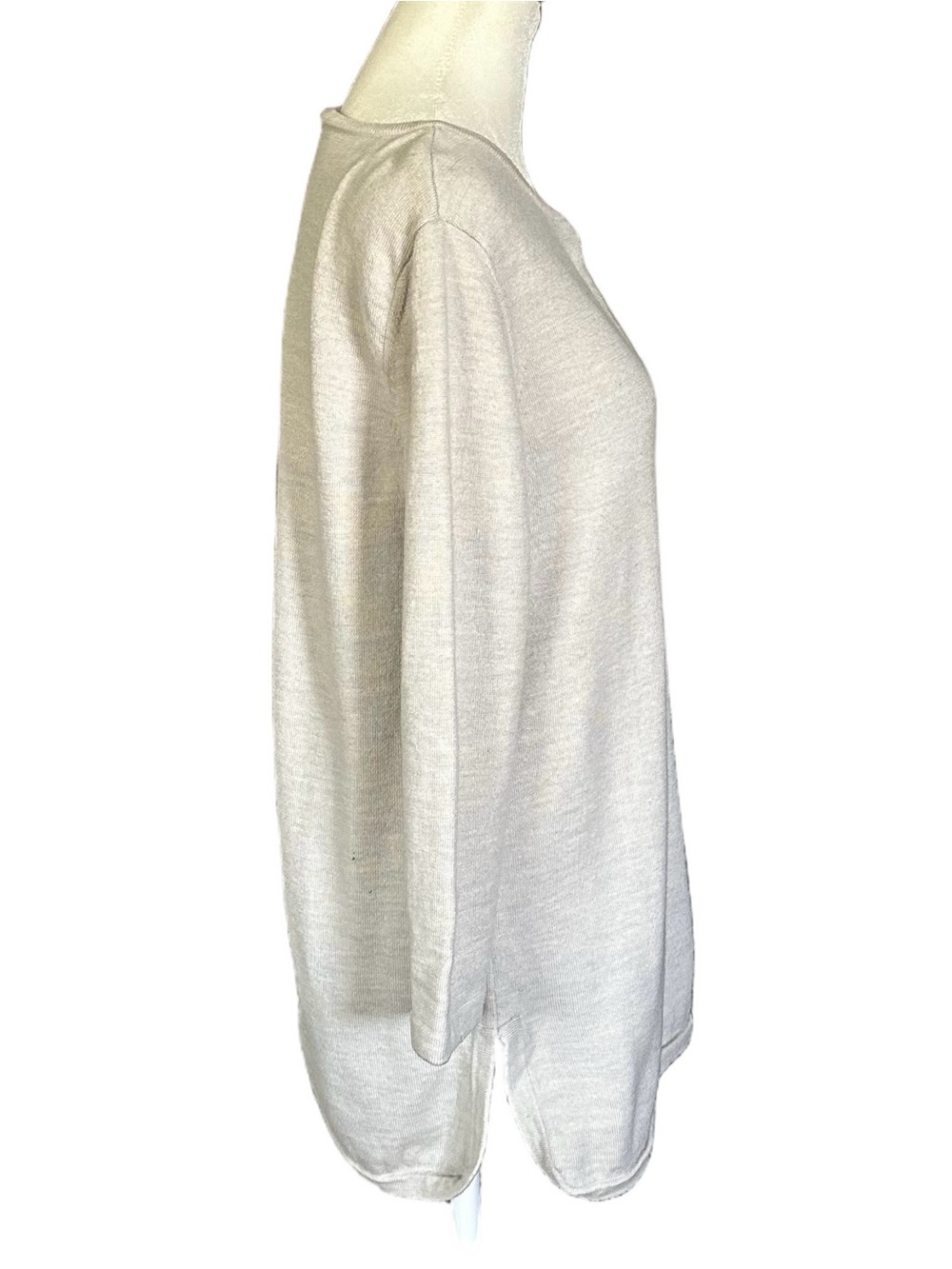 Tory Burch Merino Wool V-Neck Gold Chain Long Sleeve Tunic Sweater Sz Medium - Picture 3 of 11
